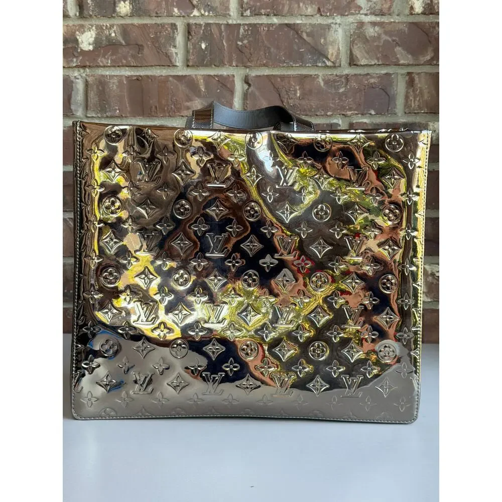 Louis Vuitton Shopper Tote Monogram Mirror Coated Canvas MM 57347